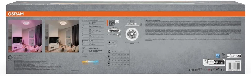 Osram LED-Deckenventilator Weiß, leise, Fernbedienung | Ceiling fan Sudestada, Ceiling Fans with Lighting, Weiß, 450 mm dia, 50000 h, 1-Pack