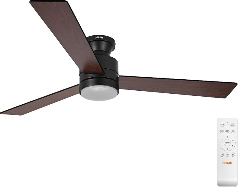 Osram LED-Deckenventilator Weiß, leise, Fernbedienung | Ceiling fan Sudestada, Ceiling Fans with Lighting, Weiß, 450 mm dia, 50000 h, 1-Pack
