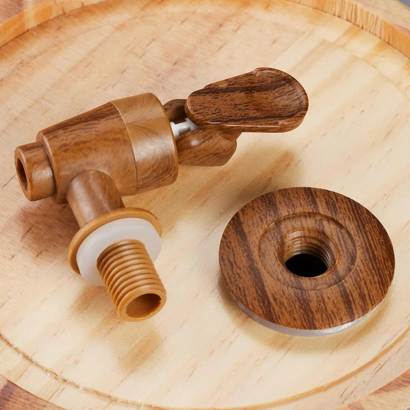 Schnapsfass, 2.2 l, Holz, Whiskyfass mit Bock & Zapfhahn, für Whisky, Wein, Spirituosen, Deko Holzfass, Natur