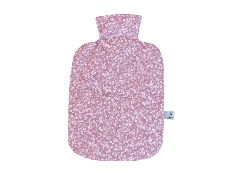 Wärmflasche 2 Liter altrosa Streublümchen