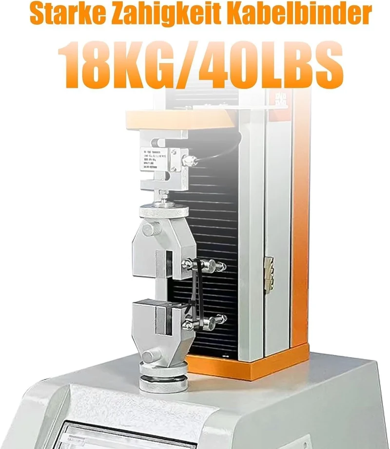 1000 Stück Kabelbinder Schwarz 100/150/200/250/300mm Und 20 Klebesockel, Kabelbinder set, UV Beständig, Hitzebeständig, Kunststoff Kabel Binder Set