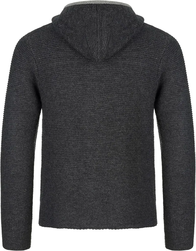 Herren Kostümjacke mit Hood - Kostüm Hoodie für Männer in Schwarz / Anthrazit und Grau und Braun - Traditionelle Strickjacke in S, M, L, XL, XXL, XXXL