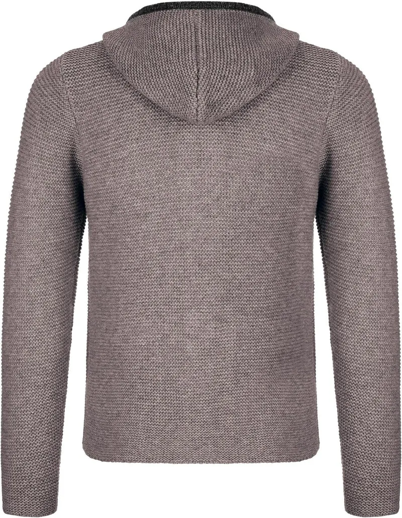 Herren Kostümjacke mit Hood - Kostüm Hoodie für Männer in Schwarz / Anthrazit und Grau und Braun - Traditionelle Strickjacke in S, M, L, XL, XXL, XXXL