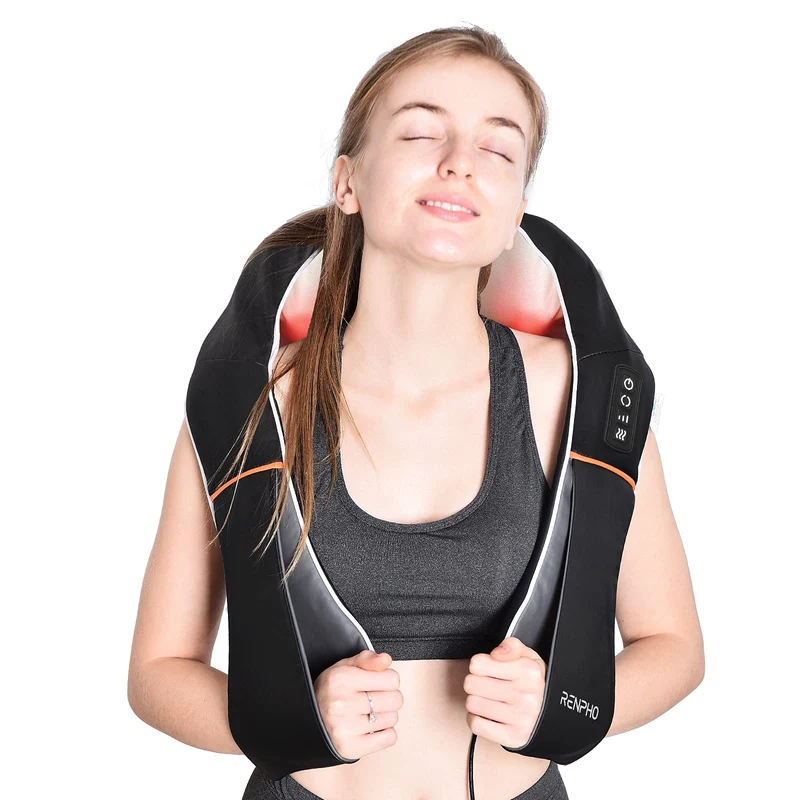 Massagegerät Schulter Nackenmassagegerät mit Wärme, Shiatsu Massagegerät mit 3D-Massage von tiefem Gewebe, Massage für Nacken, Rücken, Beine, Füße, Geschenke für Frauen, Geschenke für Männer