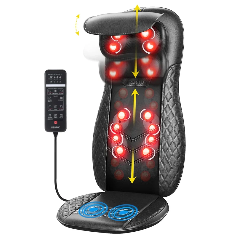 Massagegerät Schulter Nackenmassagegerät mit Wärme, Shiatsu Massagegerät mit 3D-Massage von tiefem Gewebe, Massage für Nacken, Rücken, Beine, Füße, Geschenke für Frauen, Geschenke für Männer
