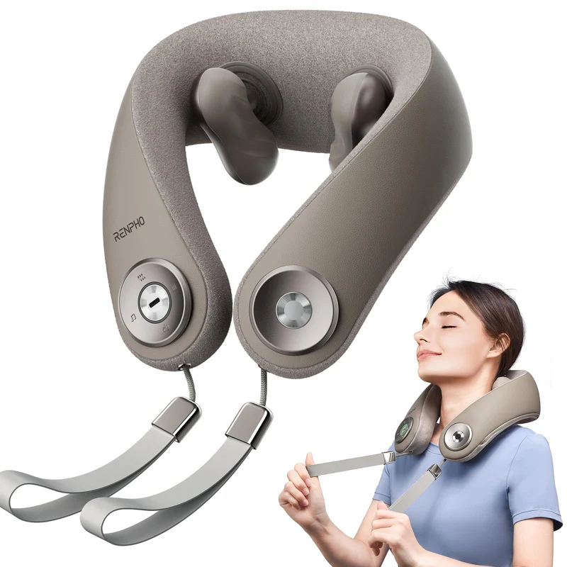 Massagegerät Schulter Nackenmassagegerät mit Wärme, Shiatsu Massagegerät mit 3D-Massage von tiefem Gewebe, Massage für Nacken, Rücken, Beine, Füße, Geschenke für Frauen, Geschenke für Männer