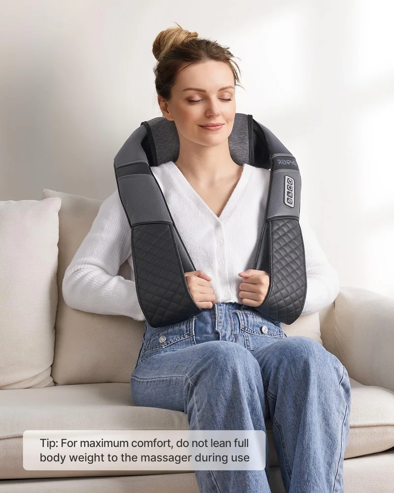 Massagegerät Schulter Nackenmassagegerät mit Wärme, Shiatsu Massagegerät mit 3D-Massage von tiefem Gewebe, Massage für Nacken, Rücken, Beine, Füße, Geschenke für Frauen, Geschenke für Männer
