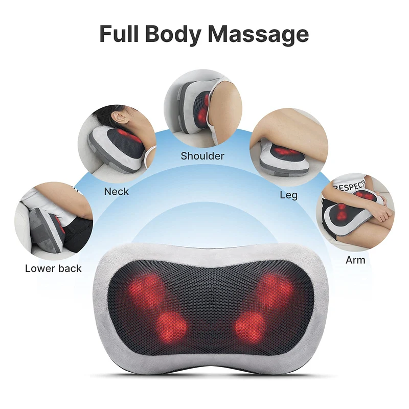 Massagegerät Schulter Nackenmassagegerät mit Wärme, Shiatsu Massagegerät mit 3D-Massage von tiefem Gewebe, Massage für Nacken, Rücken, Beine, Füße, Geschenke für Frauen, Geschenke für Männer