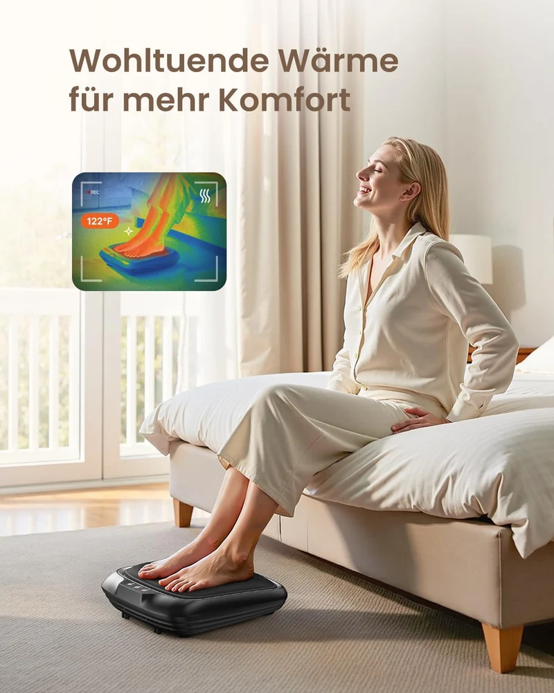 Massagegerät Schulter Nackenmassagegerät mit Wärme, Shiatsu Massagegerät mit 3D-Massage von tiefem Gewebe, Massage für Nacken, Rücken, Beine, Füße, Geschenke für Frauen, Geschenke für Männer