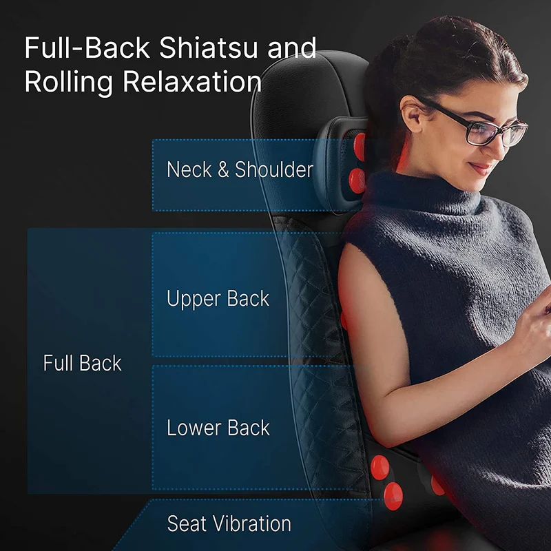 Massagegerät Schulter Nackenmassagegerät mit Wärme, Shiatsu Massagegerät mit 3D-Massage von tiefem Gewebe, Massage für Nacken, Rücken, Beine, Füße, Geschenke für Frauen, Geschenke für Männer