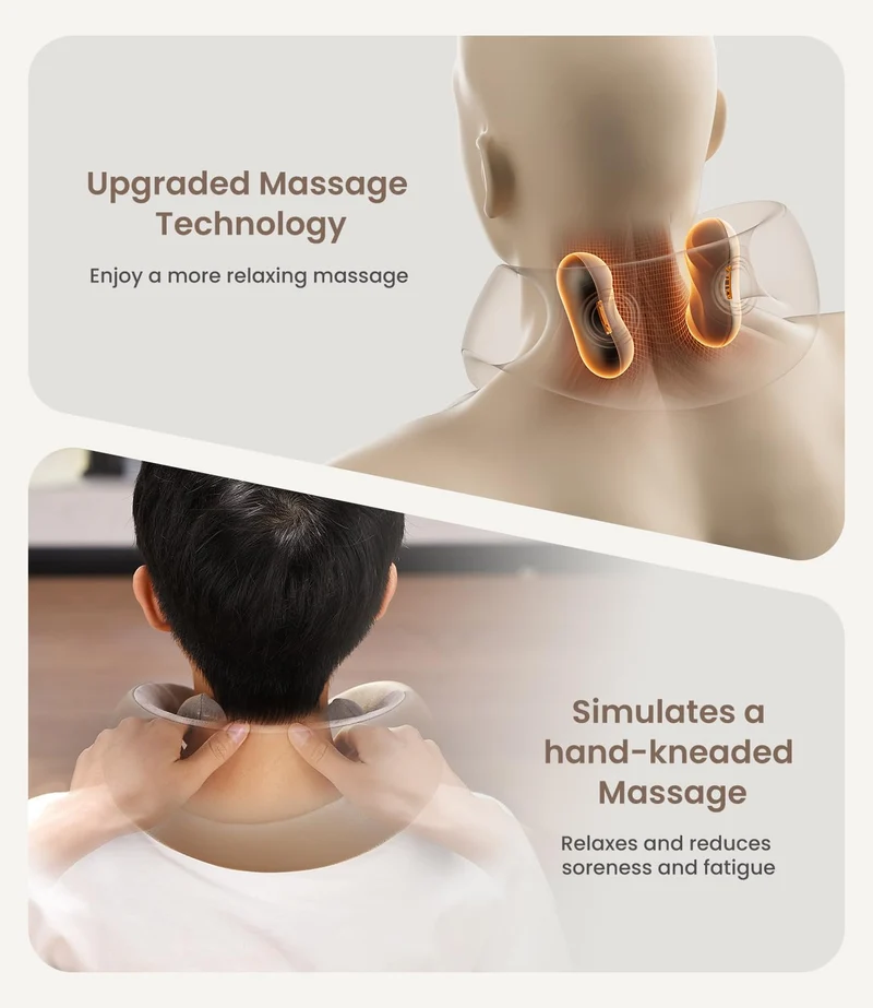 Massagegerät Schulter Nackenmassagegerät mit Wärme, Shiatsu Massagegerät mit 3D-Massage von tiefem Gewebe, Massage für Nacken, Rücken, Beine, Füße, Geschenke für Frauen, Geschenke für Männer