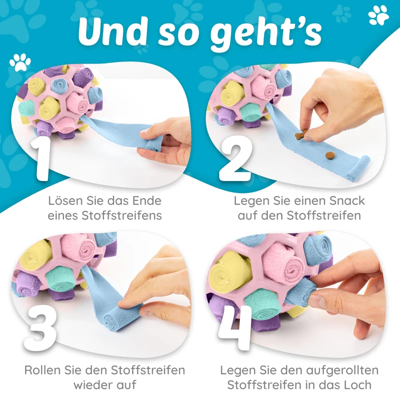 Schnüffelball für Hunde Intelligenz Spielzeug für alle Hunde / Schnüffelspiele Hund