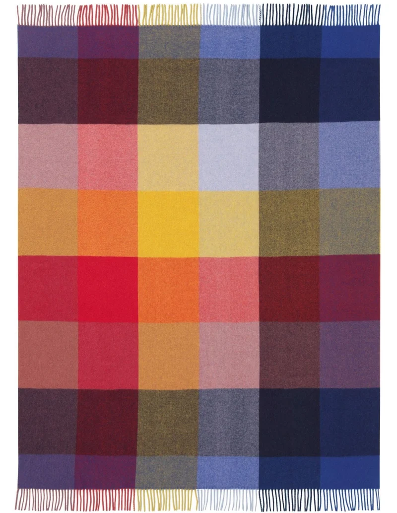 Biederlack Kaschmir-Plaid Bright Square 130x170