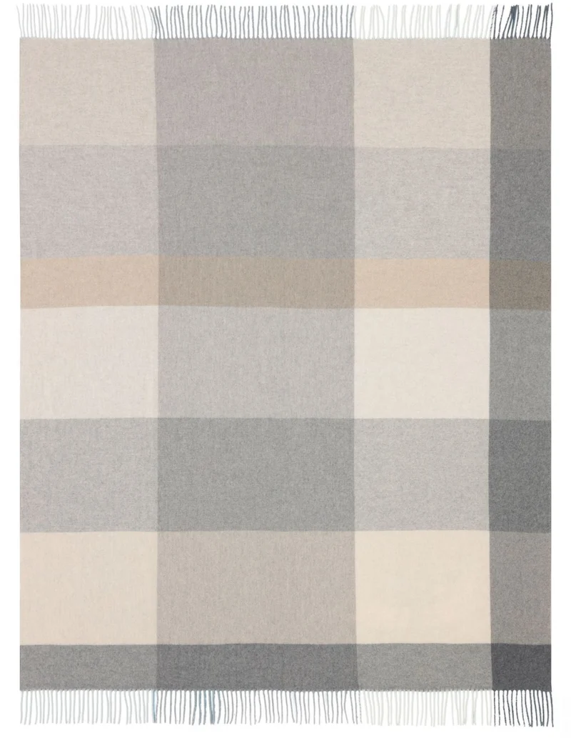 Biederlack Kaschmir-Plaid Pleasant 130x170 stone