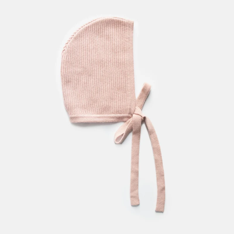 Soft Pink Knitted Cashmere Bonnet