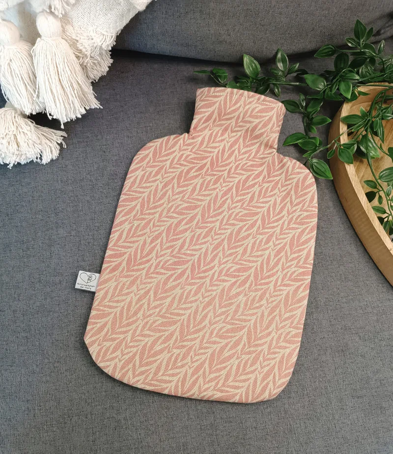Wärmflasche 2 Liter Zweige rosa