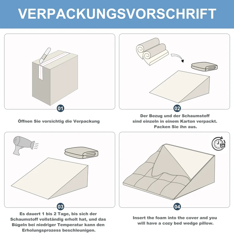 Venenkissen, Legevationskissen aus Memory-Schaum, Beinkissen zur Erleichterung, Positionierungskissen mit abnehmbarer Abdeckung, Doppelschicht-Legkissen zum Schlafen