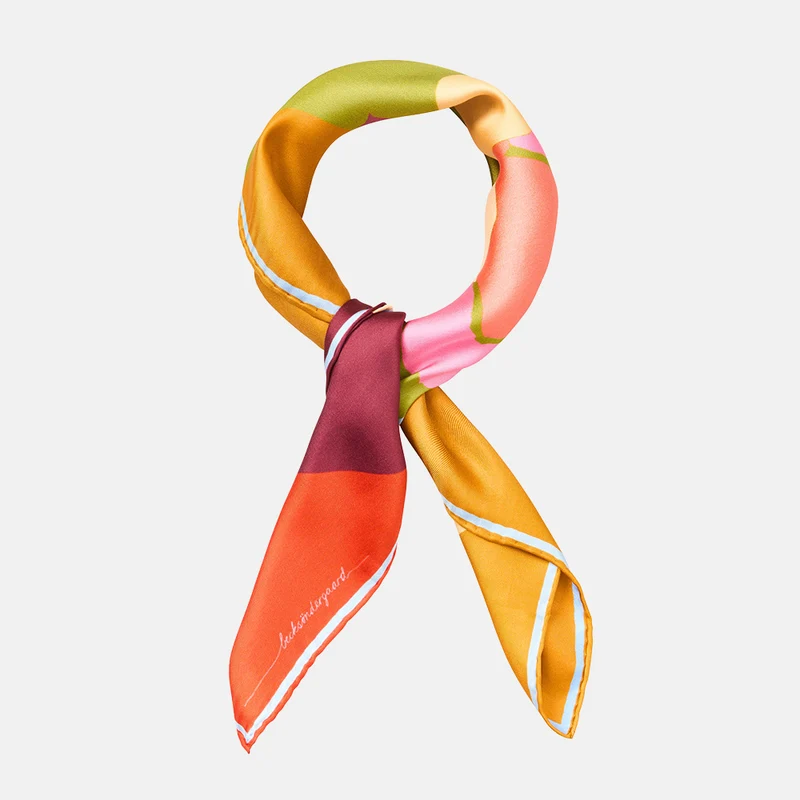 Multicoloured Blovia Silk Scarf Multi