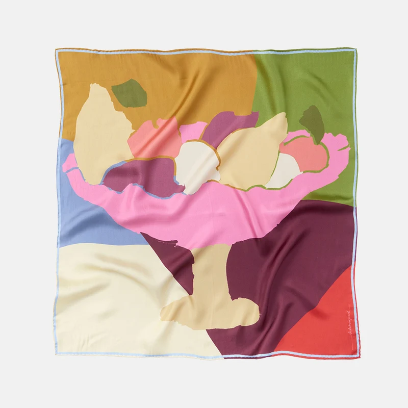 Multicoloured Blovia Silk Scarf Multi