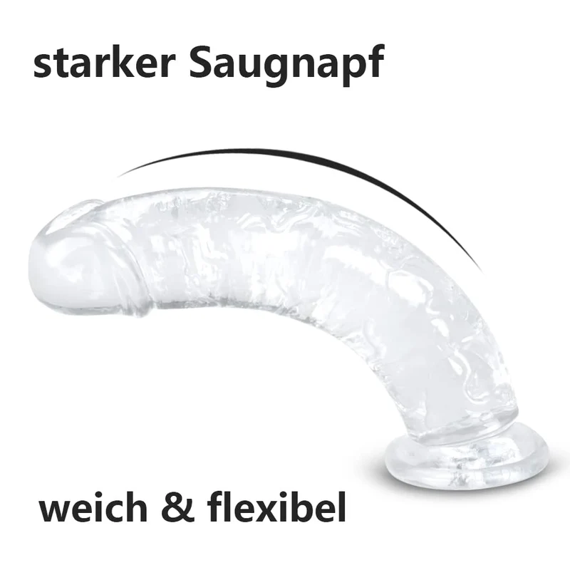 Dildo für Frauen, weiche realistische Anfänger Sexspielzeug, Jelly Dildo für Frauen, Paare, Erwachsene, Sexspielzeug & Spiele