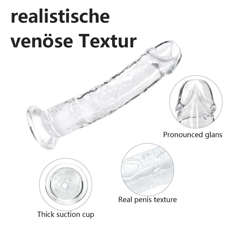 Dildo für Frauen, weiche realistische Anfänger Sexspielzeug, Jelly Dildo für Frauen, Paare, Erwachsene, Sexspielzeug & Spiele