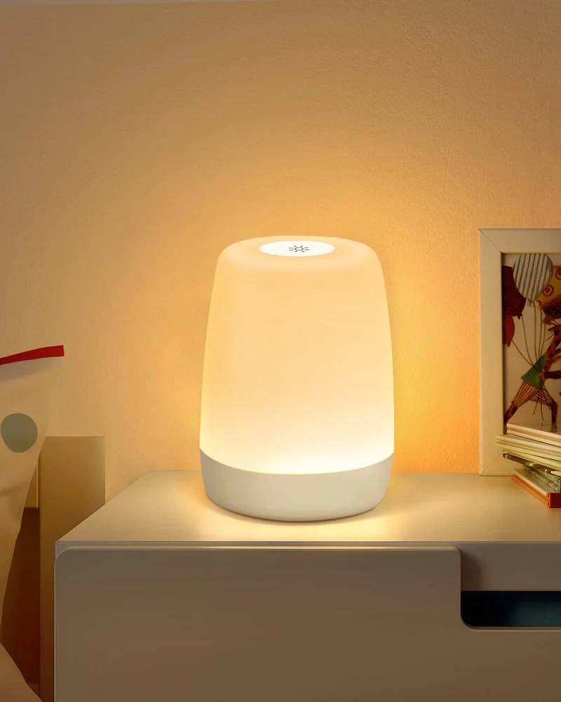 Tischlampe Drahtlose LED - Nacht Tisch - Lampe Touch Dimmbar mit warmem Licht & 256 RGB Farbwechsel, Lampenbatterie Wiederaufladbares Stilllicht Dimmbar mit Timer, Nachtlicht für Kinder