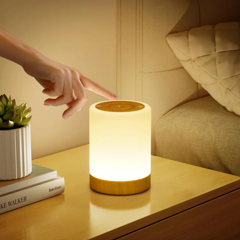 Tischlampe Drahtlose LED - Nacht Tisch - Lampe Touch Dimmbar mit warmem Licht & 256 RGB Farbwechsel, Lampenbatterie Wiederaufladbares Stilllicht Dimmbar mit Timer, Nachtlicht für Kinder