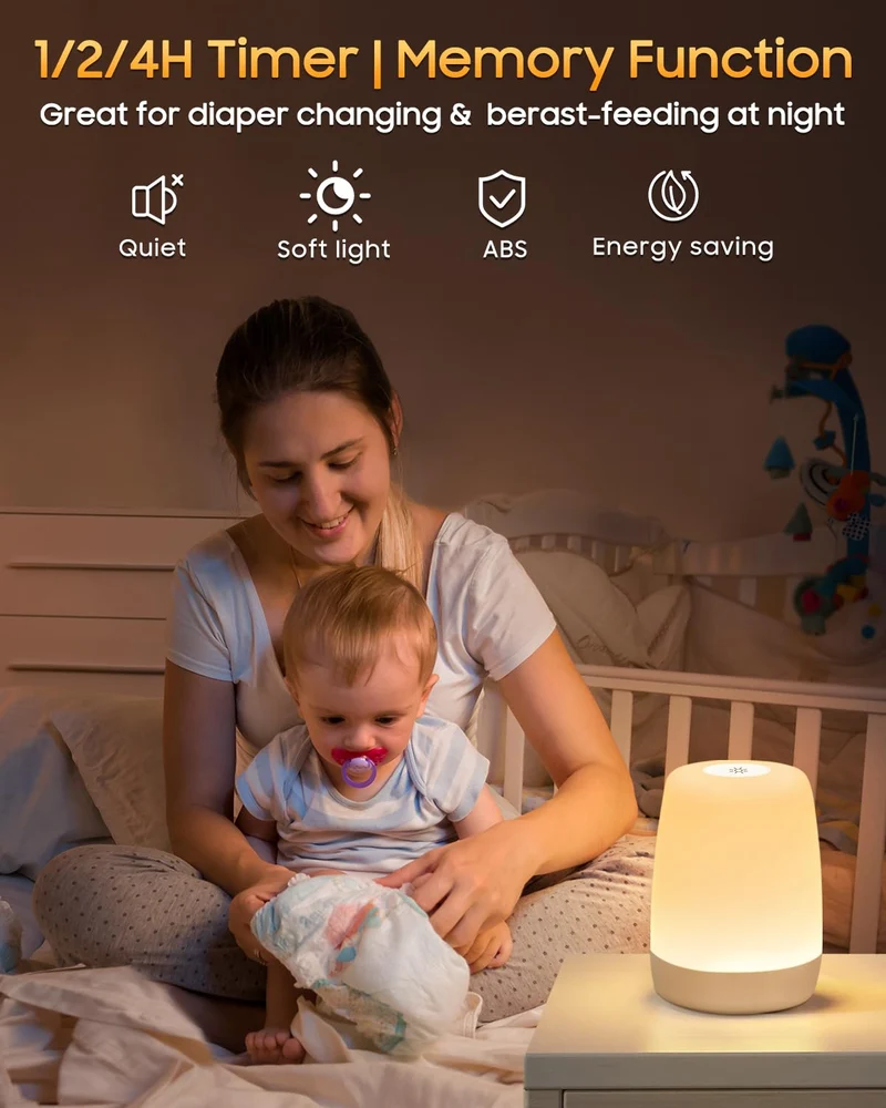 Tischlampe Drahtlose LED - Nacht Tisch - Lampe Touch Dimmbar mit warmem Licht & 256 RGB Farbwechsel, Lampenbatterie Wiederaufladbares Stilllicht Dimmbar mit Timer, Nachtlicht für Kinder