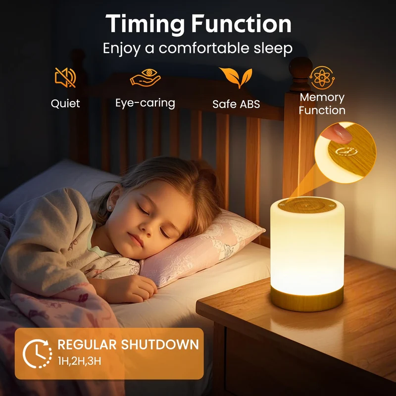 Tischlampe Drahtlose LED - Nacht Tisch - Lampe Touch Dimmbar mit warmem Licht & 256 RGB Farbwechsel, Lampenbatterie Wiederaufladbares Stilllicht Dimmbar mit Timer, Nachtlicht für Kinder