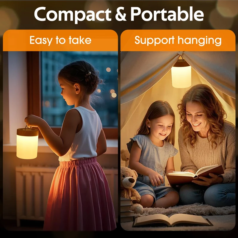 Tischlampe Drahtlose LED - Nacht Tisch - Lampe Touch Dimmbar mit warmem Licht & 256 RGB Farbwechsel, Lampenbatterie Wiederaufladbares Stilllicht Dimmbar mit Timer, Nachtlicht für Kinder