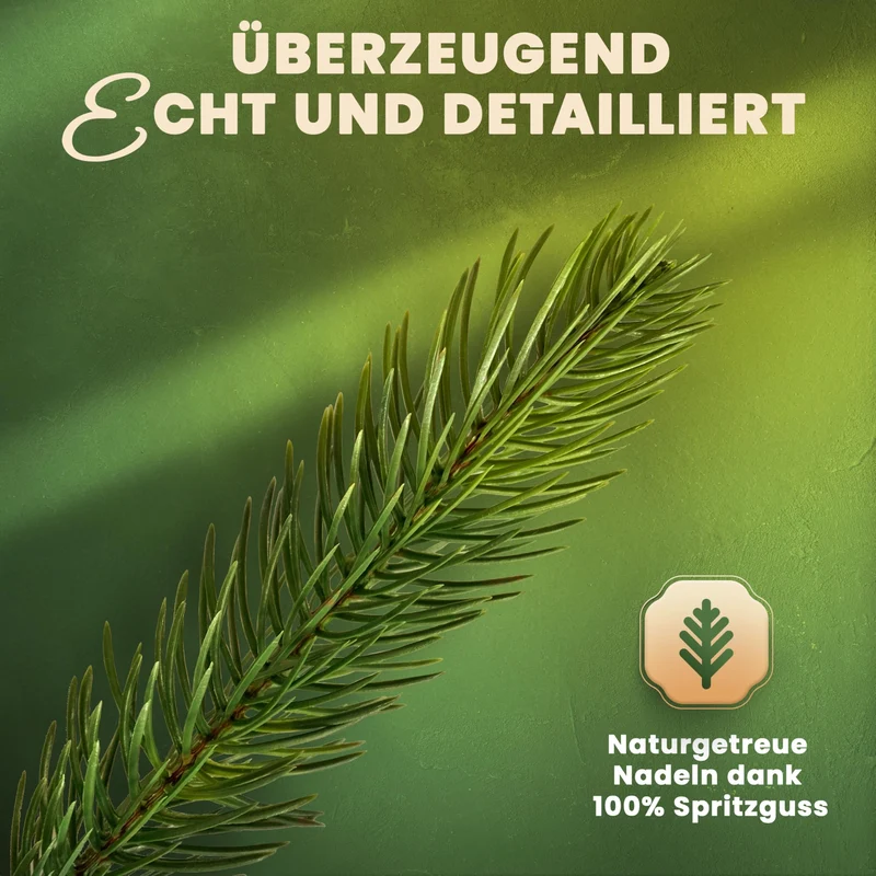 Weihnachtsgirlande - Lebensechte Tannengirlande, Grün, Perfekt für Weihnachtsdekoration, Innen- und Außenbereich, Treppengeländer und Türrahmen