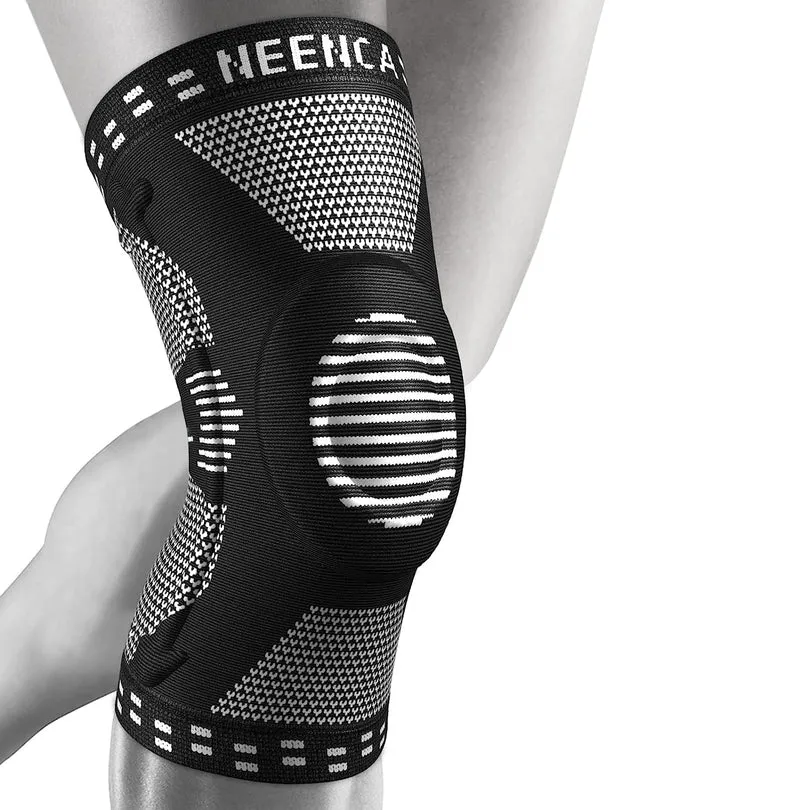 Kniestütze, Komprimierte Kniebandage mit Patella Gel Pads & Feder Seitenstabilisatoren, Medizinischer Knieschützer für Laufen, Meniskusriss, Arthritis, Gelenkschmerzlinderung, ACL, Erholung