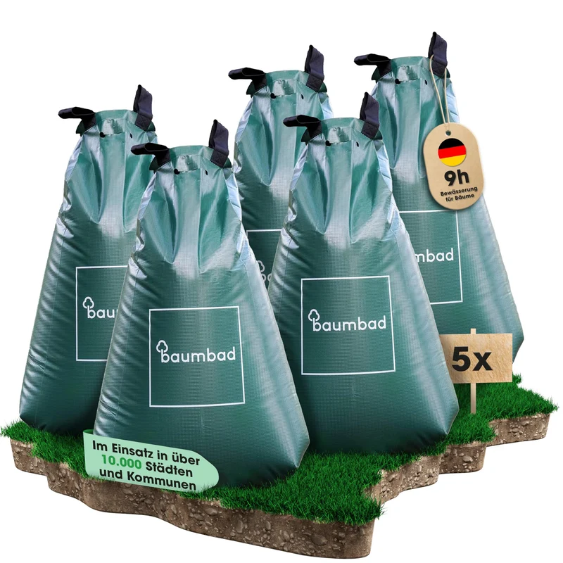 Premium Bewässerungsring 55 Liter, PVC UV Beständig, Baumring zur Bewässerung in Braun
