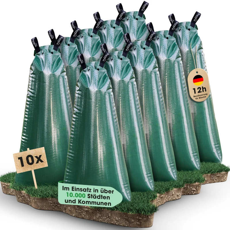 Premium Bewässerungsring 55 Liter, PVC UV Beständig, Baumring zur Bewässerung in Braun