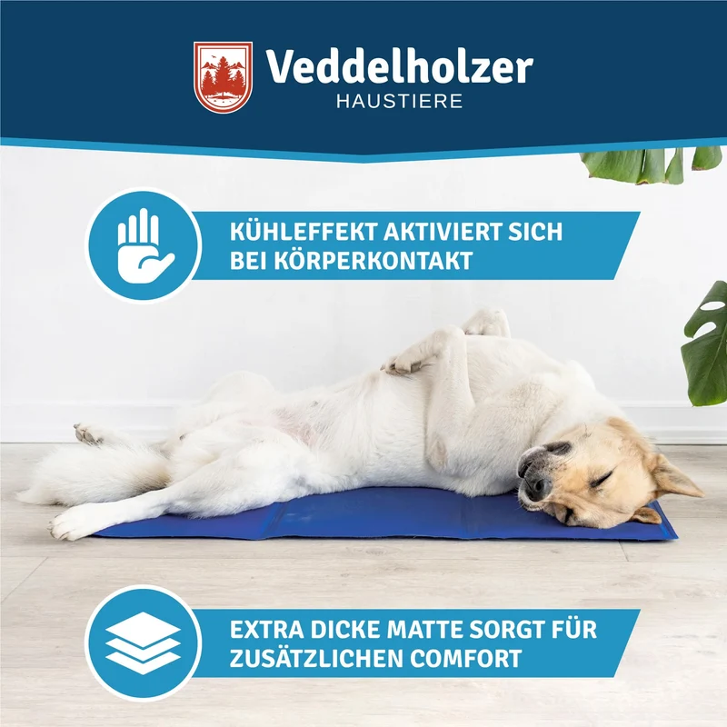 Kühlmatte für Hunde extra Dick und selbstkühlend ohne Strom Perfekt für Sommer & Reisen Für kleine, mittlere & große Hunde Kühlmatte Hund Faltbar & leicht zu reinigen