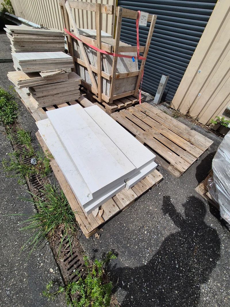 5 x Stellplatten Kalkstein / Restposten
