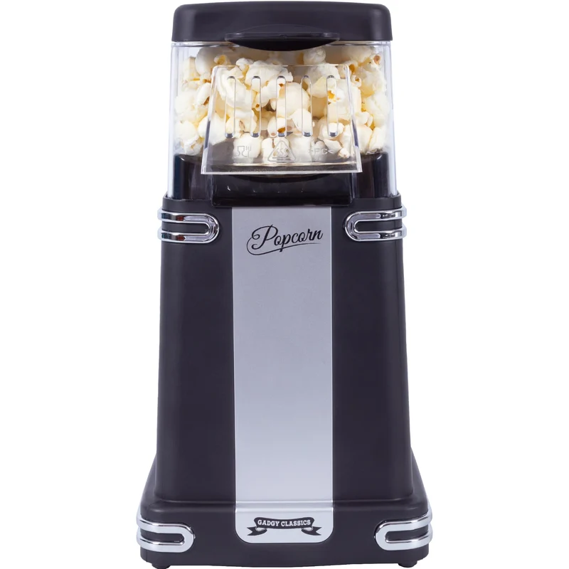 Popcorn Machine Large - Retro Popcorn Maker 5 L - Popcorn Maker with Non-Stick Coating and Removable Heating Surface - Popcorn Machine Red - Popcorn Machine 800 W - Popcorn Machine