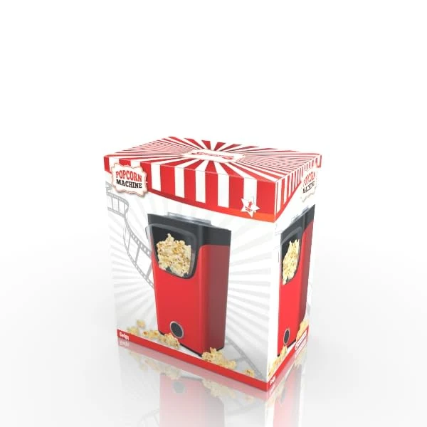 Popcorn Machine Large - Retro Popcorn Maker 5 L - Popcorn Maker with Non-Stick Coating and Removable Heating Surface - Popcorn Machine Red - Popcorn Machine 800 W - Popcorn Machine