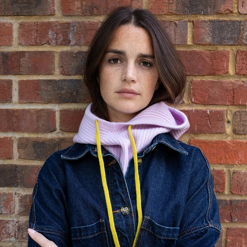 Lilac Cashmere Balaclava Hood