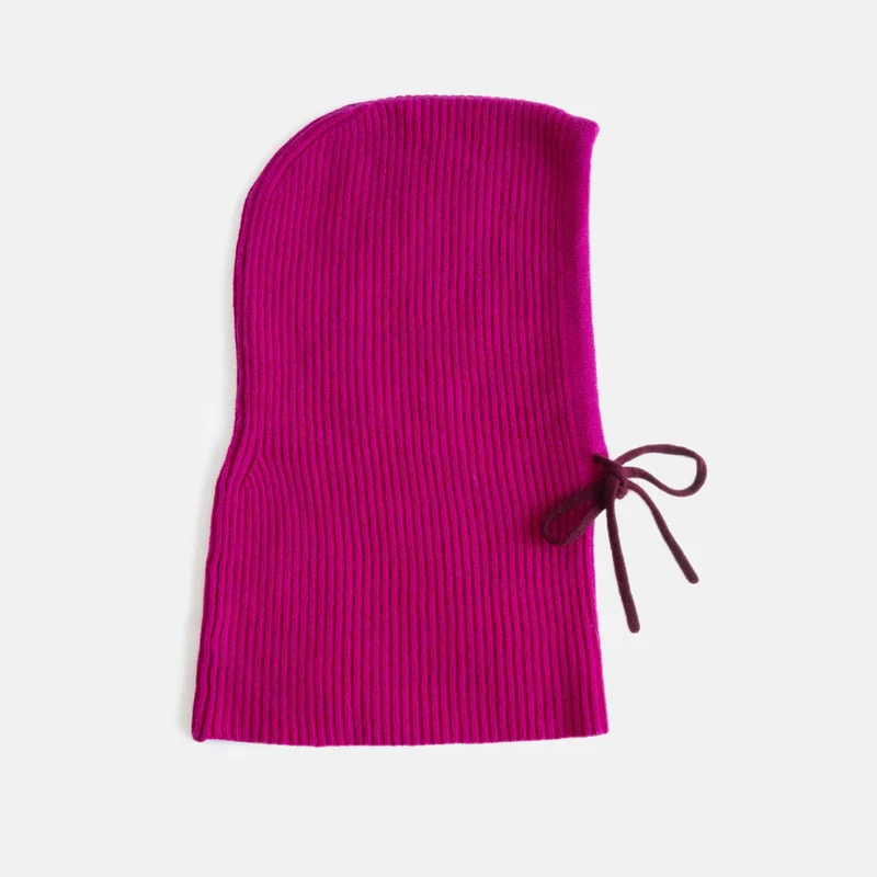 Raspberry Cashmere Balaclava Hood