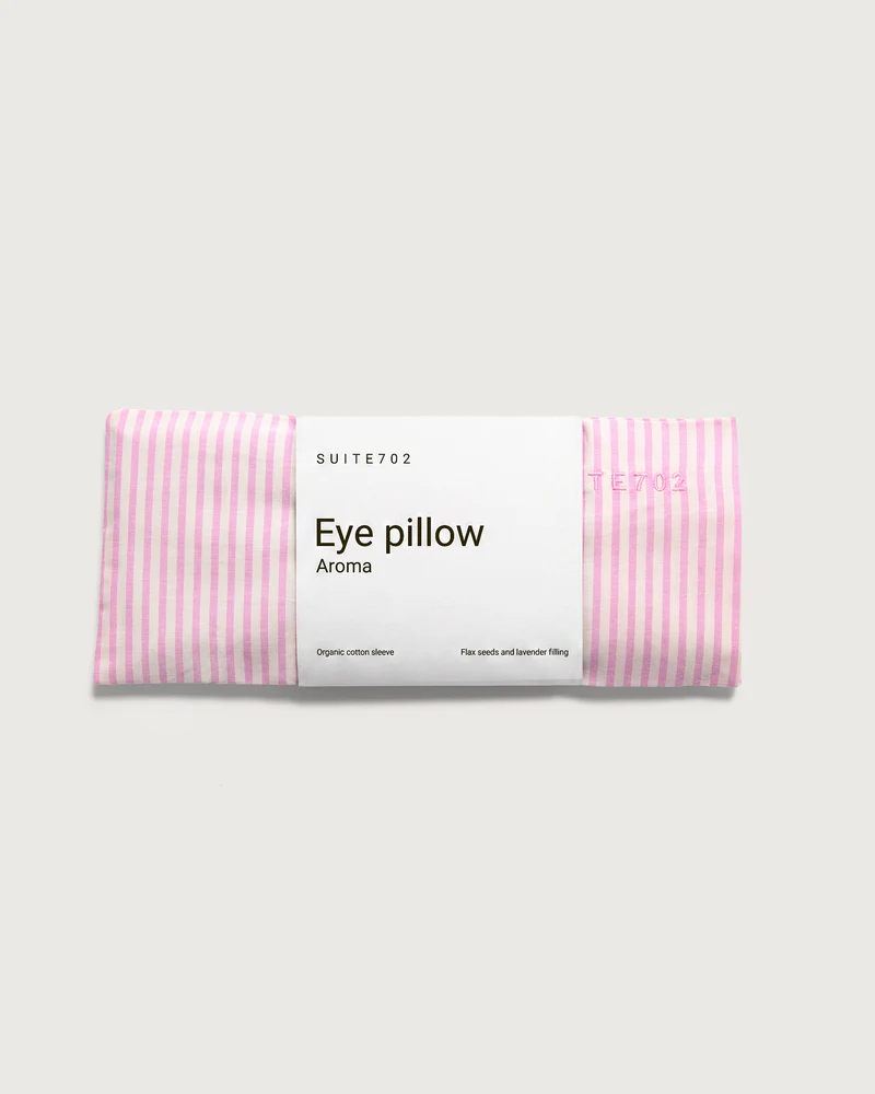 Aroma Eye Pillow Streep Pink Ecru