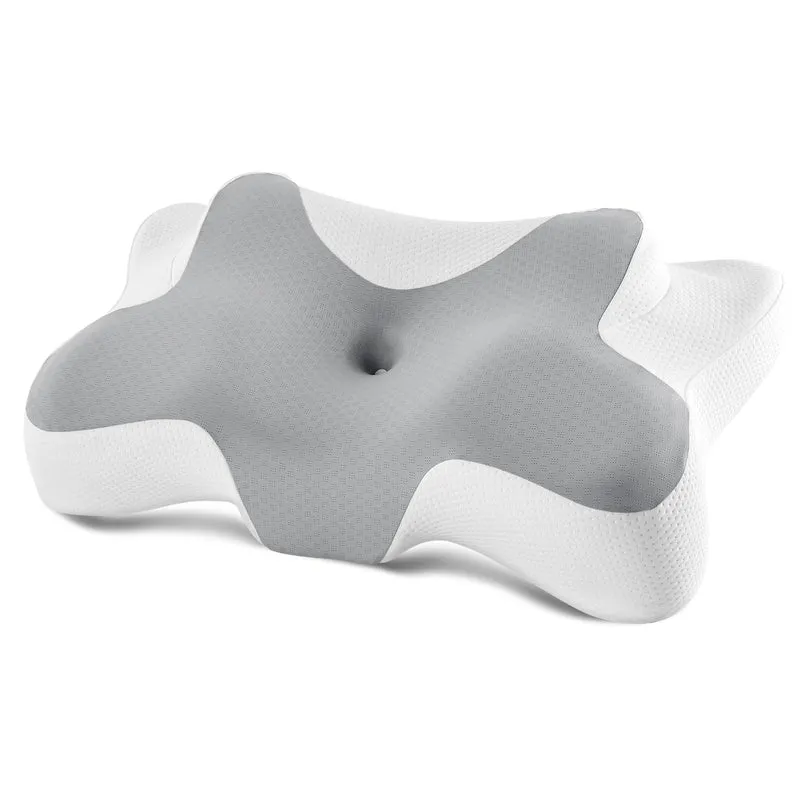 Halskissen, Memory Foam Kissen, Schlafkissen für Seiten, Rücken- und Magenschläfer