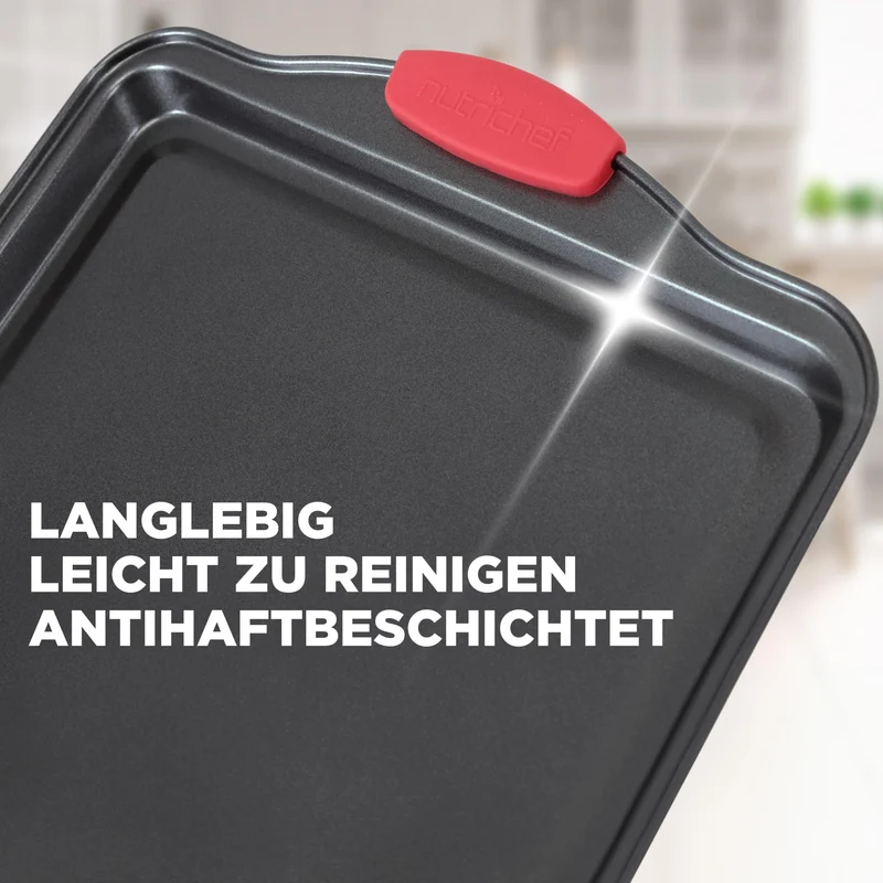 Töpfe & Pfannen Set, 21-teiliges Anti-Stick-Kochen und Backset mit Muffinform, Brot & Pizza Tray, Utensils, für Gas, Elektrik & Keramik, für moderne Haushalte und Hobbybäcker, Schwarz