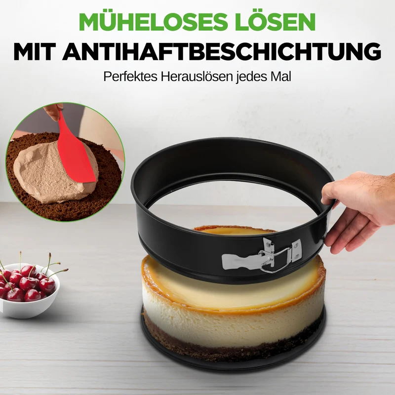 Töpfe & Pfannen Set, 21-teiliges Anti-Stick-Kochen und Backset mit Muffinform, Brot & Pizza Tray, Utensils, für Gas, Elektrik & Keramik, für moderne Haushalte und Hobbybäcker, Schwarz