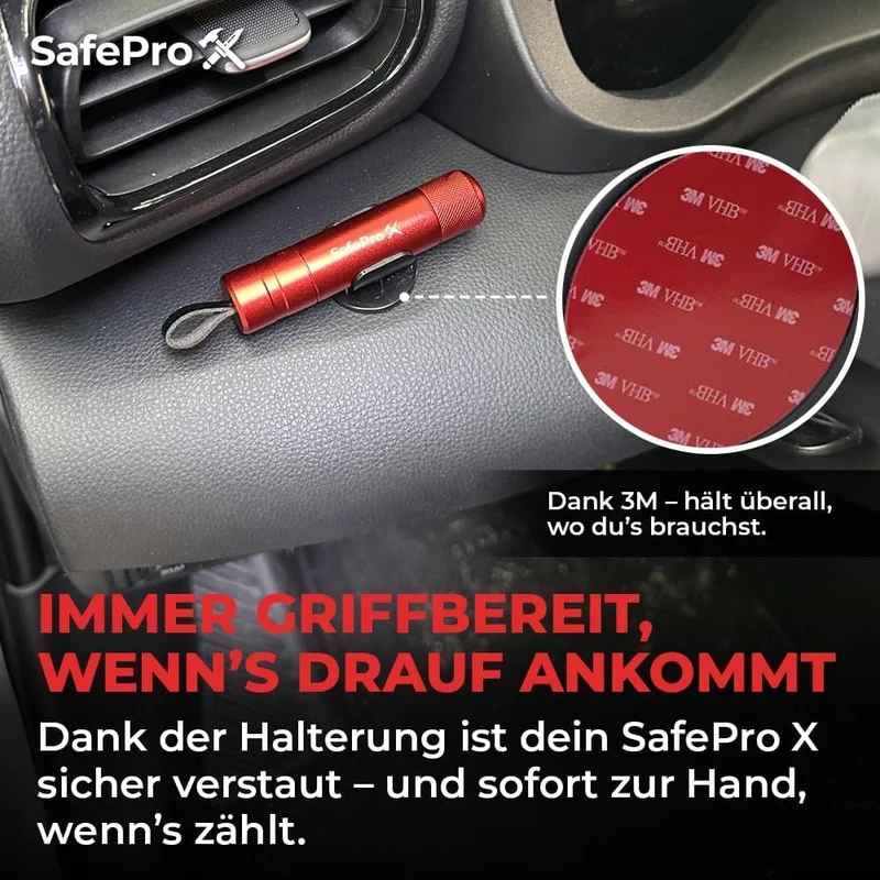 Notfallhammer für Auto, lebensrettender Fensterbrecher und Gürtelschneider, kompaktes Rettungswerkzeug für schnelle Unfallhilfe und Sicherheit unterwegs
