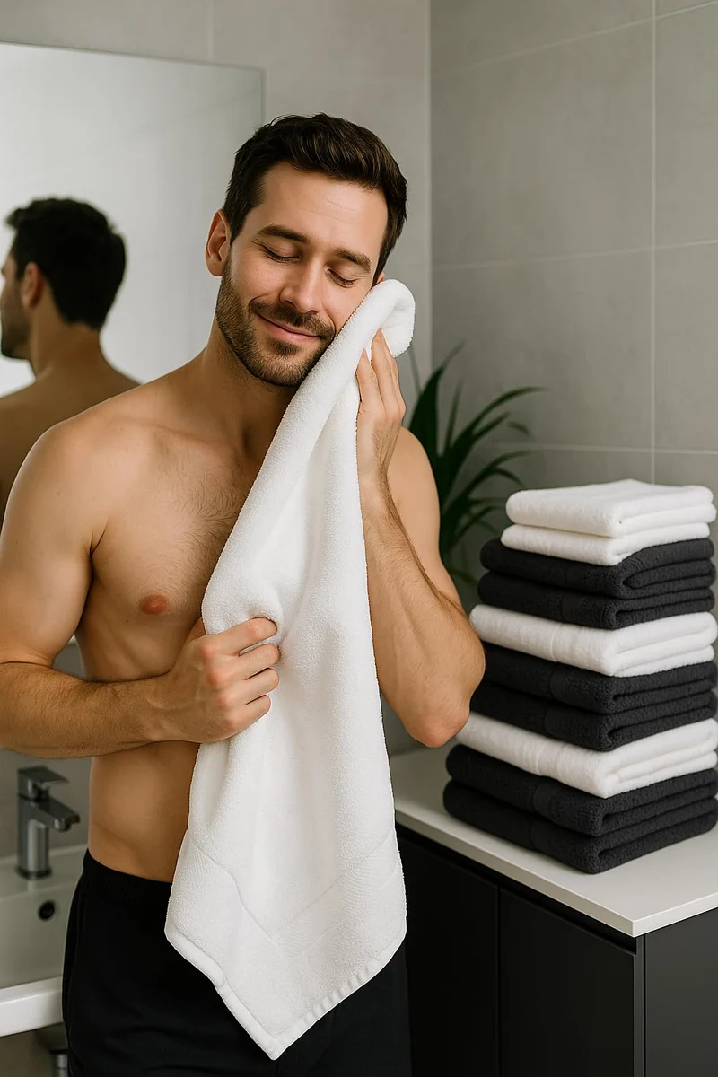 12-teilige Handtuch Set Premium Handtuch Set 100% Baumwolle 2 Badetücher 4 Handtücher 2 Gästehandtücher 2 Flanell