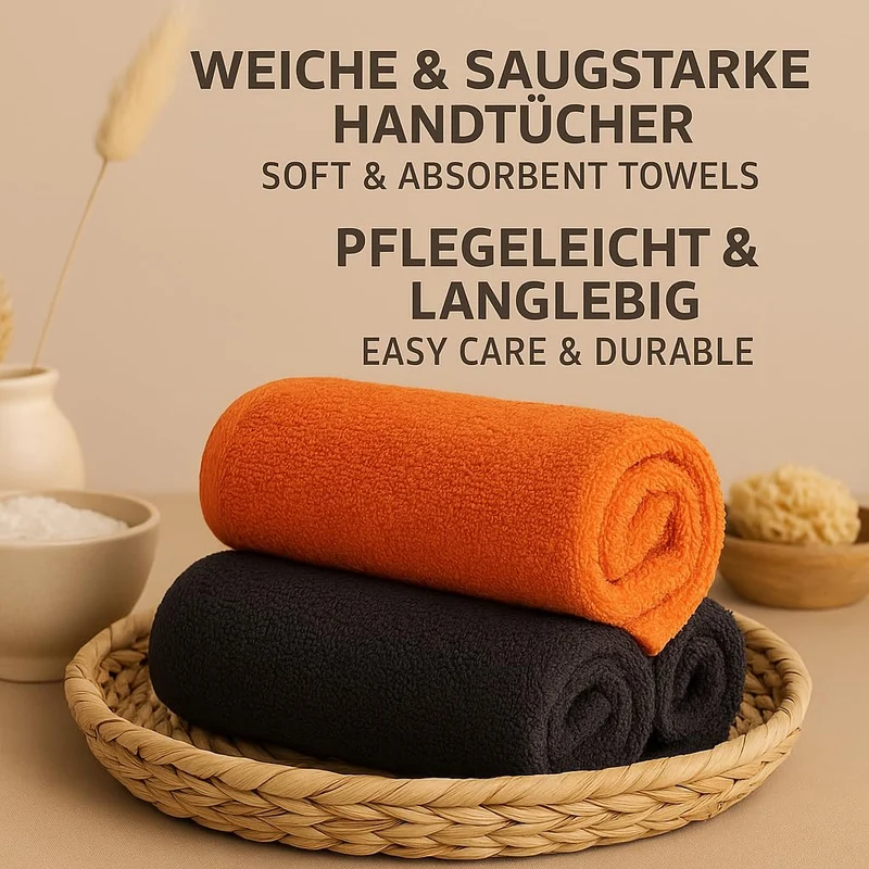 12-teilige Handtuch Set Premium Handtuch Set 100% Baumwolle 2 Badetücher 4 Handtücher 2 Gästehandtücher 2 Flanell