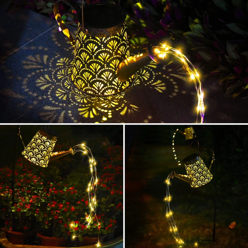 Solar Bewässerung Wasserkanne Licht Outdoor LED Wasserdichte Garten Dekoration Bewässerung