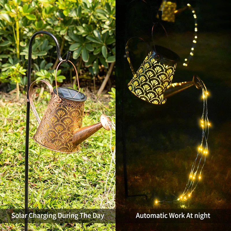 Solar Bewässerung Wasserkanne Licht Outdoor LED Wasserdichte Garten Dekoration Bewässerung