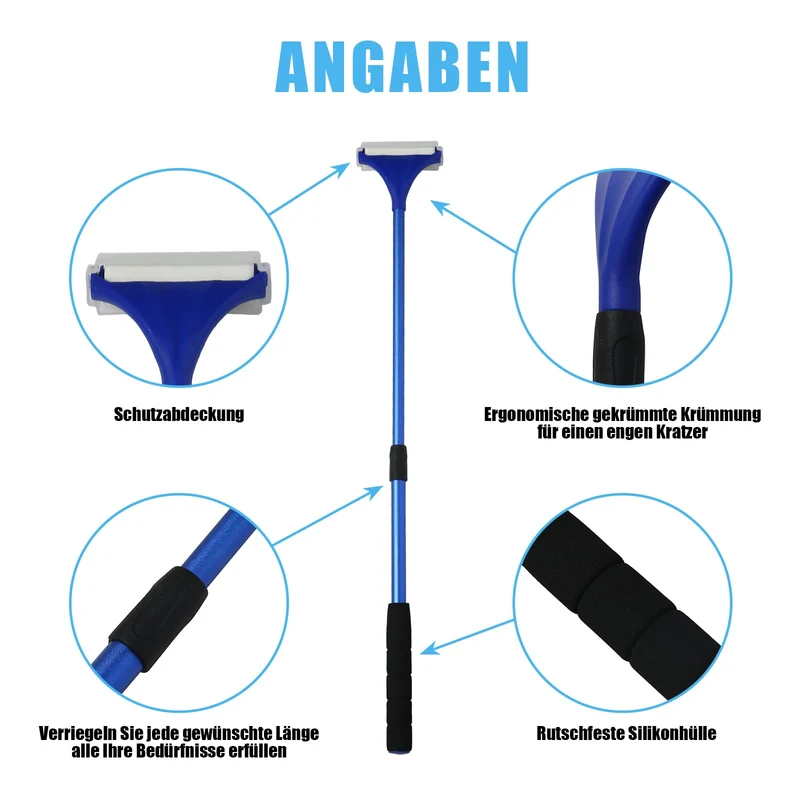 Mini Lotion Applikator Lotionsbürste Kosmetik Applikator Körperpflege Hautpflegewerkzeug mit drei Ersatzköpfen, verstellbar